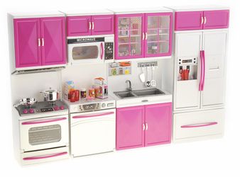 Deluxe Modern Kitchen Playset For Dolls