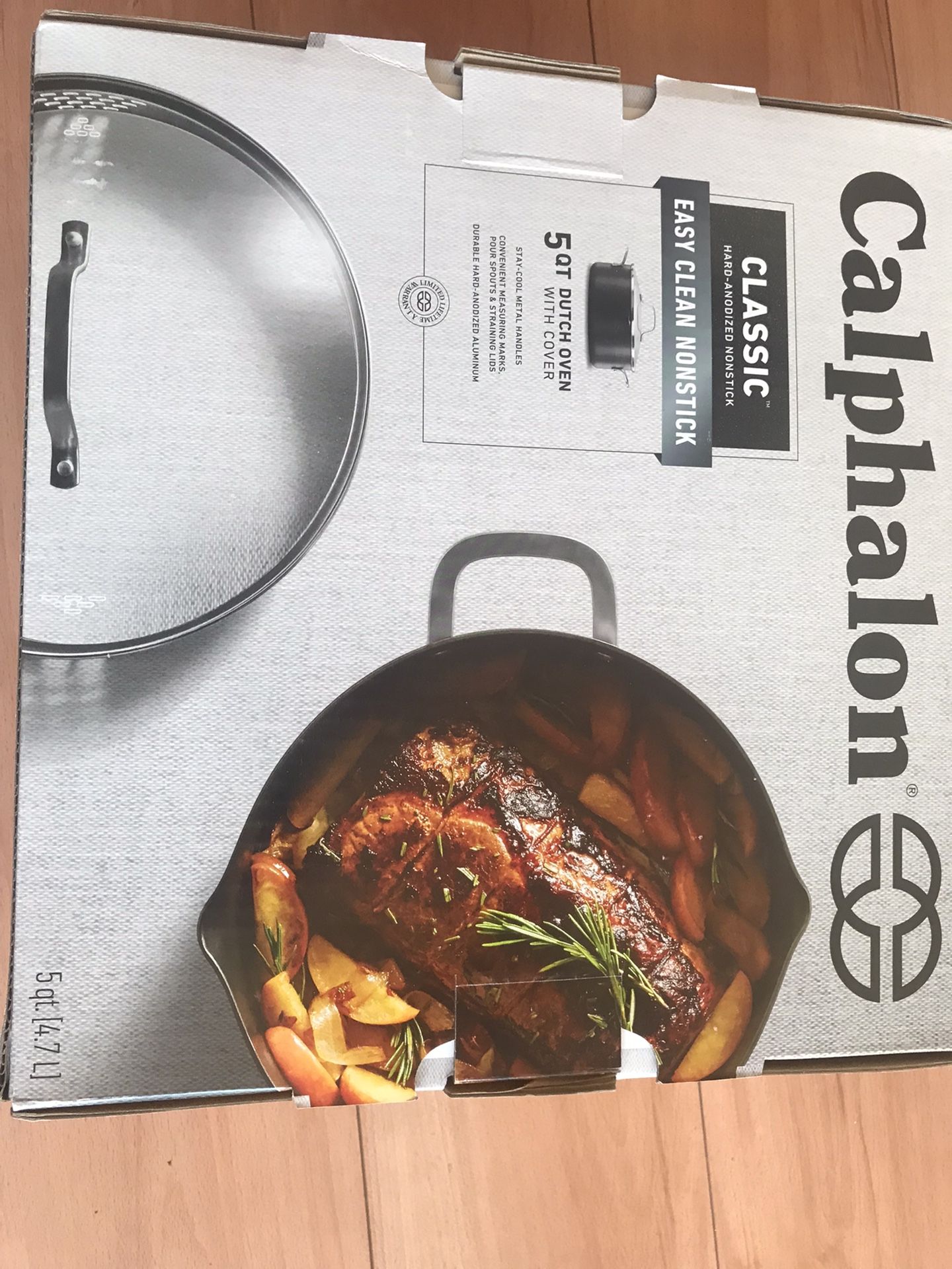 Calphalon Classic Hard anodized Nonstick 5q Such Oven With Lid Brand New Never Open