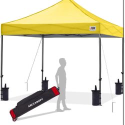 ABCCanopy Patio Pop Up Canopy Tent 10x10 Yellow AJ13
