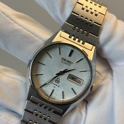 Seiko Quartz Type 2 Silver Linen Dial Watch