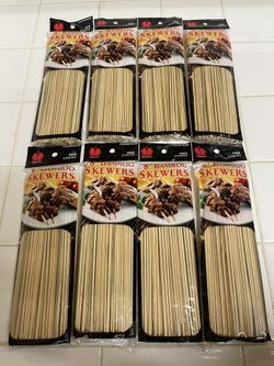 New POLY  KING 8” Bamboo Skewers 100Ct/bag. $3 Each Now. 