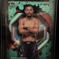 2024 Topps Finest UFC - Yair Rodriguez RARE Aqua Glitter Refractor #233 
