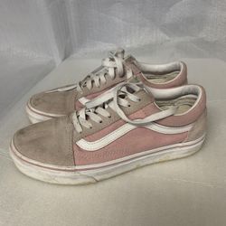 Vans Pink Suede Fabric Lace Up Sneakers 