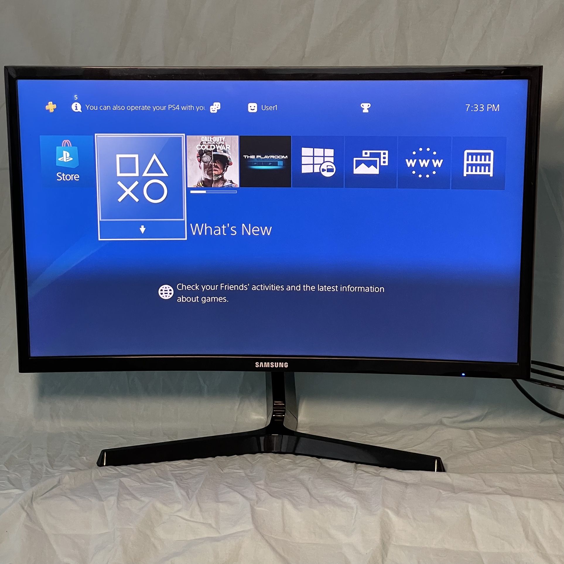 SAMSUNG 23.5” CF396 Curved Computer Monitor LC24F396FHNXZA Black