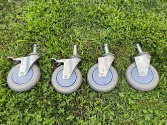 4 heavy duty industrial commercial rubber caster wheels