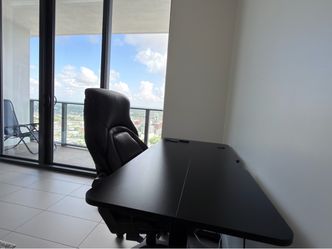 Adjustable desk + chair