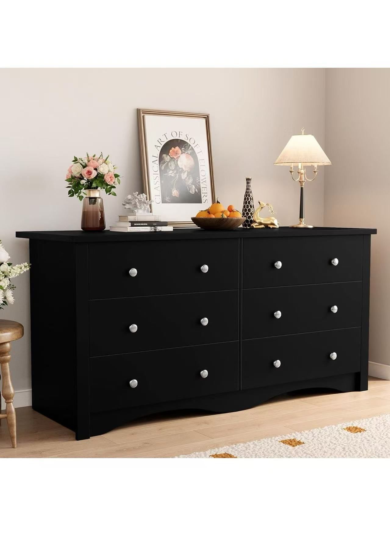 ❤️ Wood Dresser for Bedroom, Wide Chest of Drawers with 6 Drawers,Storage