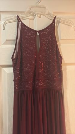 Long red dress