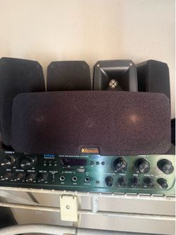 Klipsch surround speakers and PYLE AMP