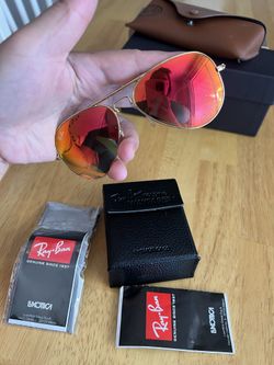 Authentic Folding Ray band Aviator Sunglasses