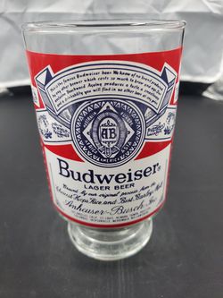 (1) Budweiser Lager Beer Drinking Glass
