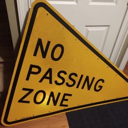 No Passing Zone Sign