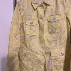 Cabi Floral Jacket. Medium. Yellow 