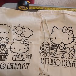 2 Hello Kitty Drawstring 