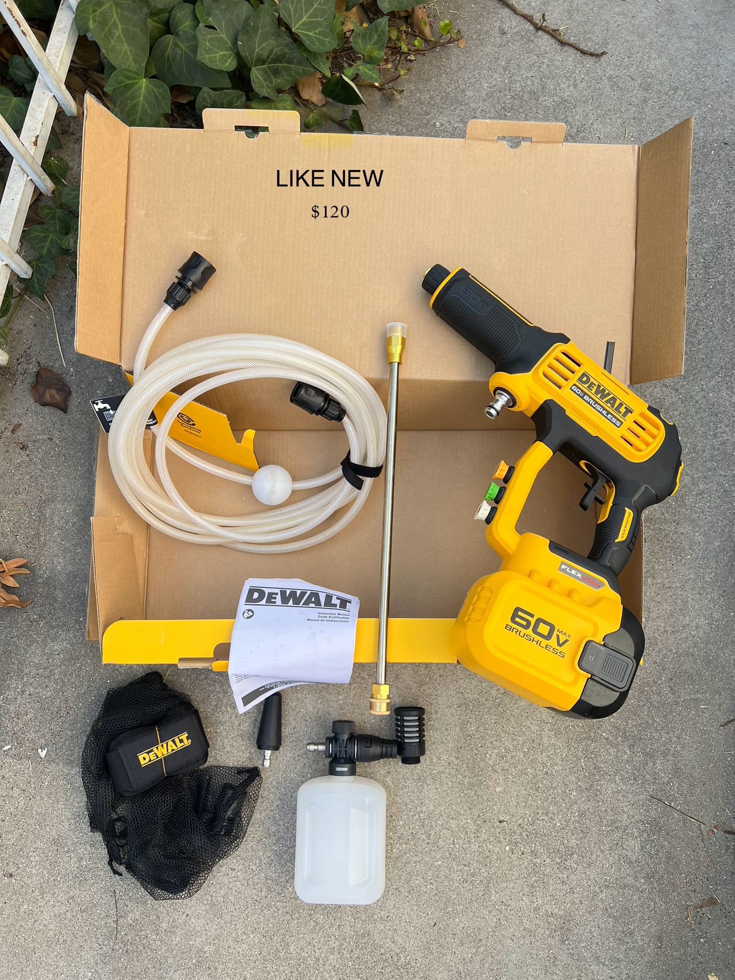 Dewalt 60v Flexvolt Brushless 1000 PSI. Power Cleaner TOOL ONLY