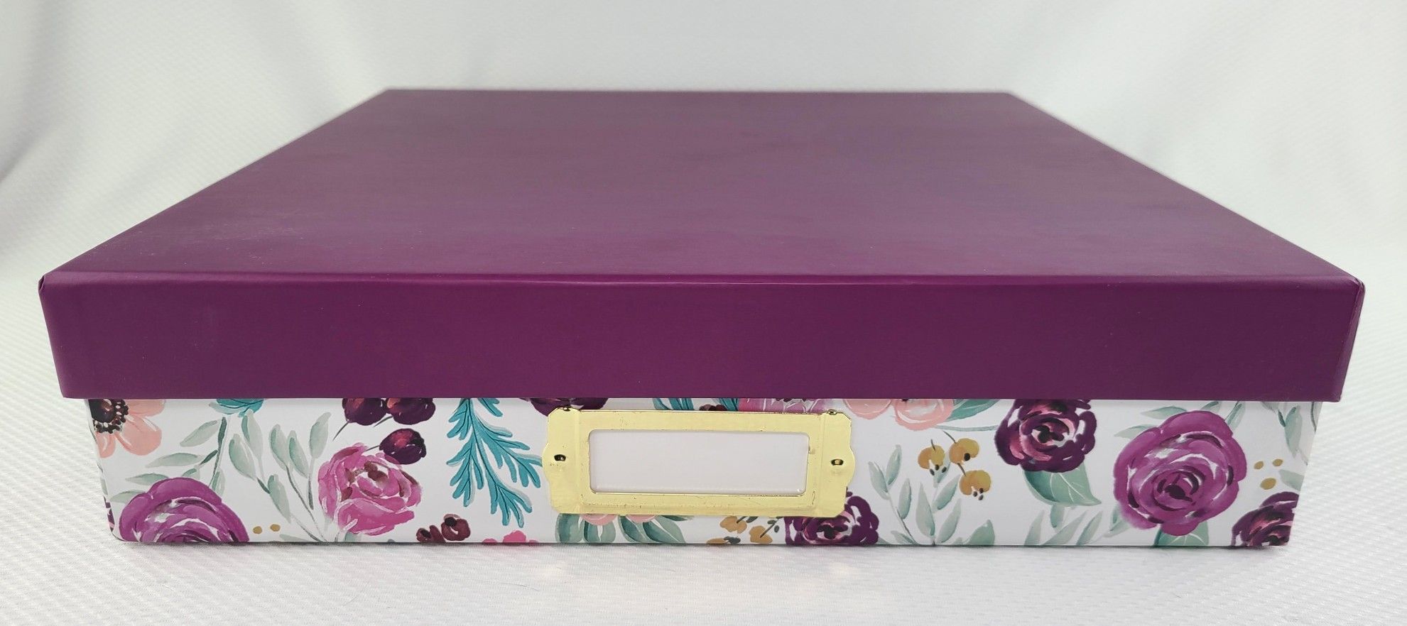 Scrapbook, Storage Gift Box Purple Floral