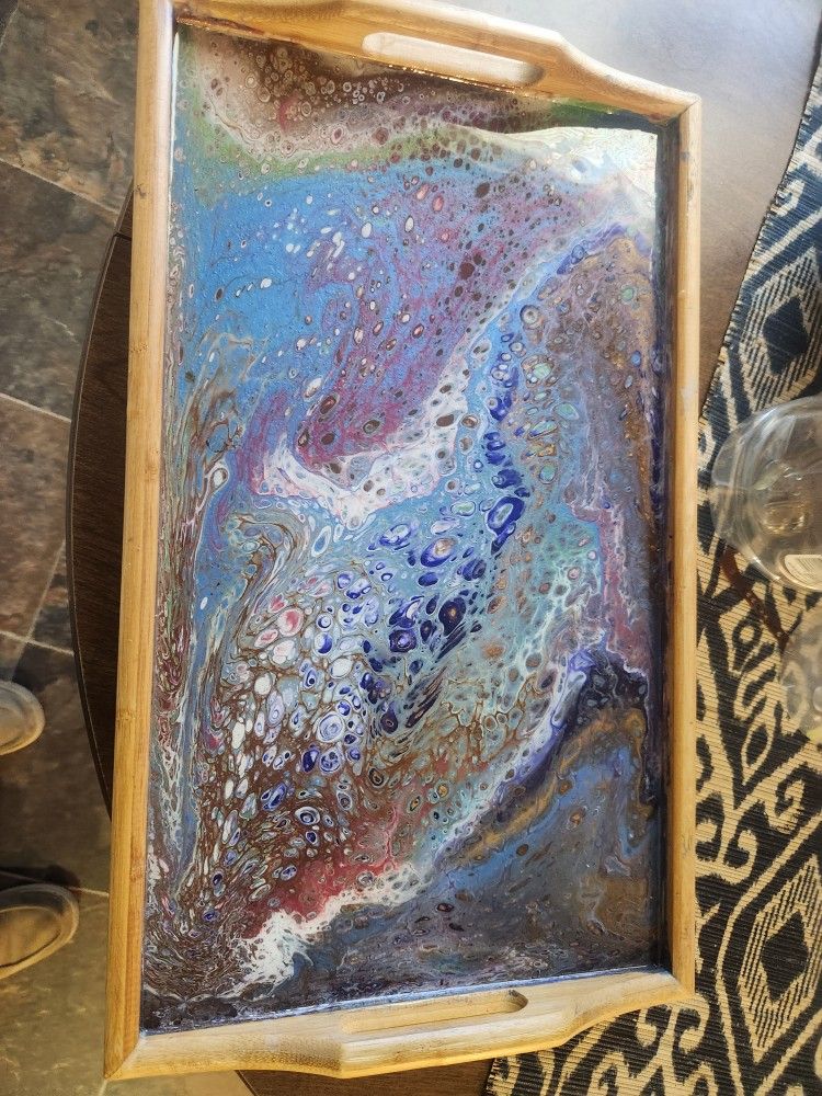 Poured Acrylic Tray Table