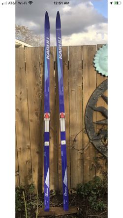 Karhu Bearclaw Waxless 205cm Classic Cross Country Ski Salomon Flex 105 Binding 