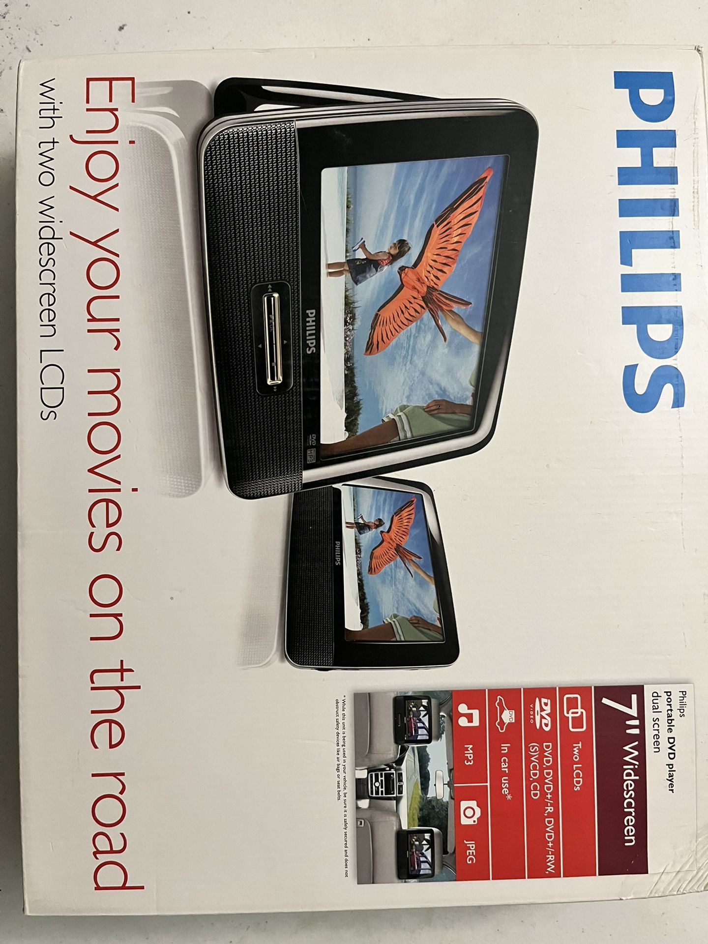 Philips 7 Inch Dual Screen car UDVD Player 