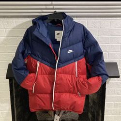 Nike Storm Fit Hooded Jacket S Mens Navy And Red DD6795-410 MSRP$200