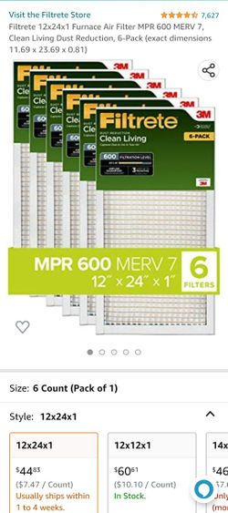 6 Pack Of Furnace, Air Conditioner, Or HVAC Filters