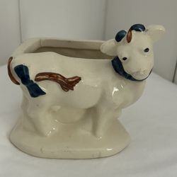 vintage ceramic cow shaped planter MCM  from 1950s