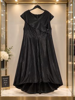 Black Sleeveless Fit and Flare Dress 3XL