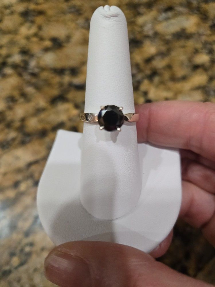 NEW 1.70Ct Round Cut 100% Natural Jet Black Diamond Ring In 925 Sterling Silver