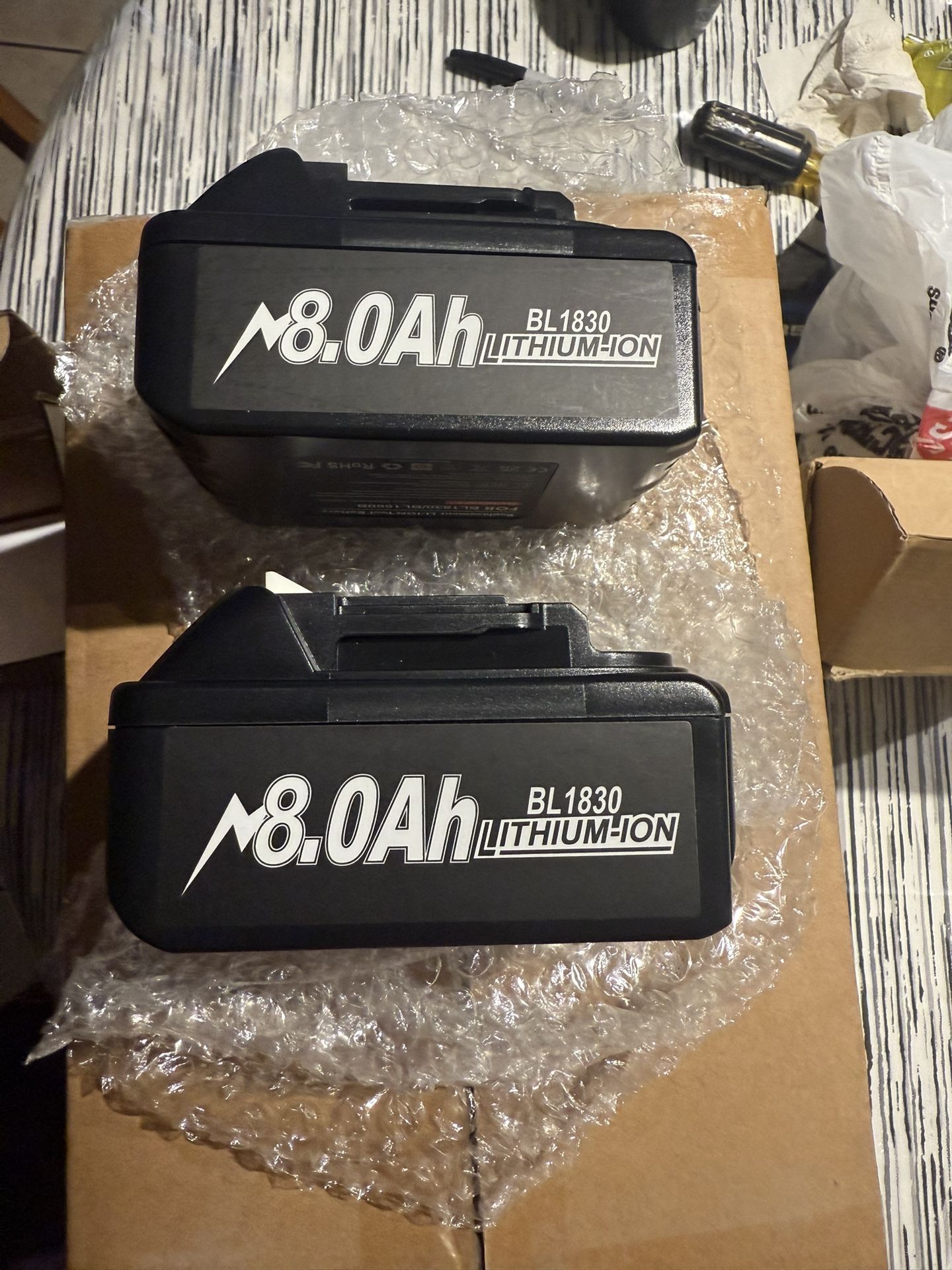 Makita compatible 18v 8 ah batteries new $40 each both for $75 in n Lakeland if interested