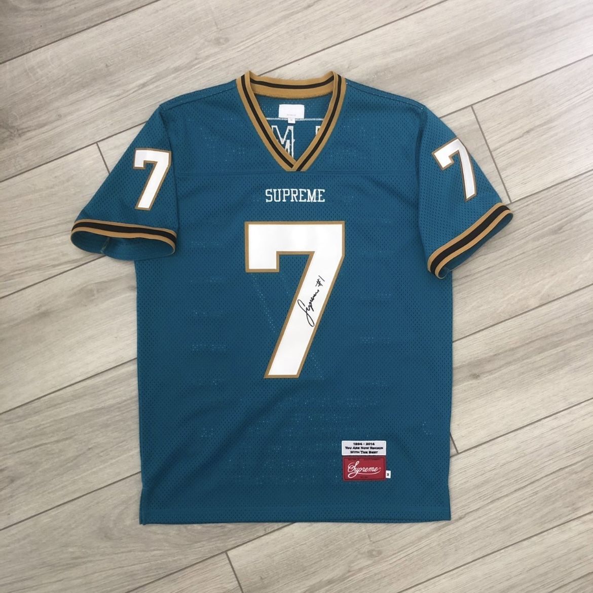シャツ Supreme 14AW Hail Mary Football Top Supreme Box Logo Hail Mary Football Top Teal Size Small | eBay