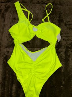 Fluorescent neon bathing suit