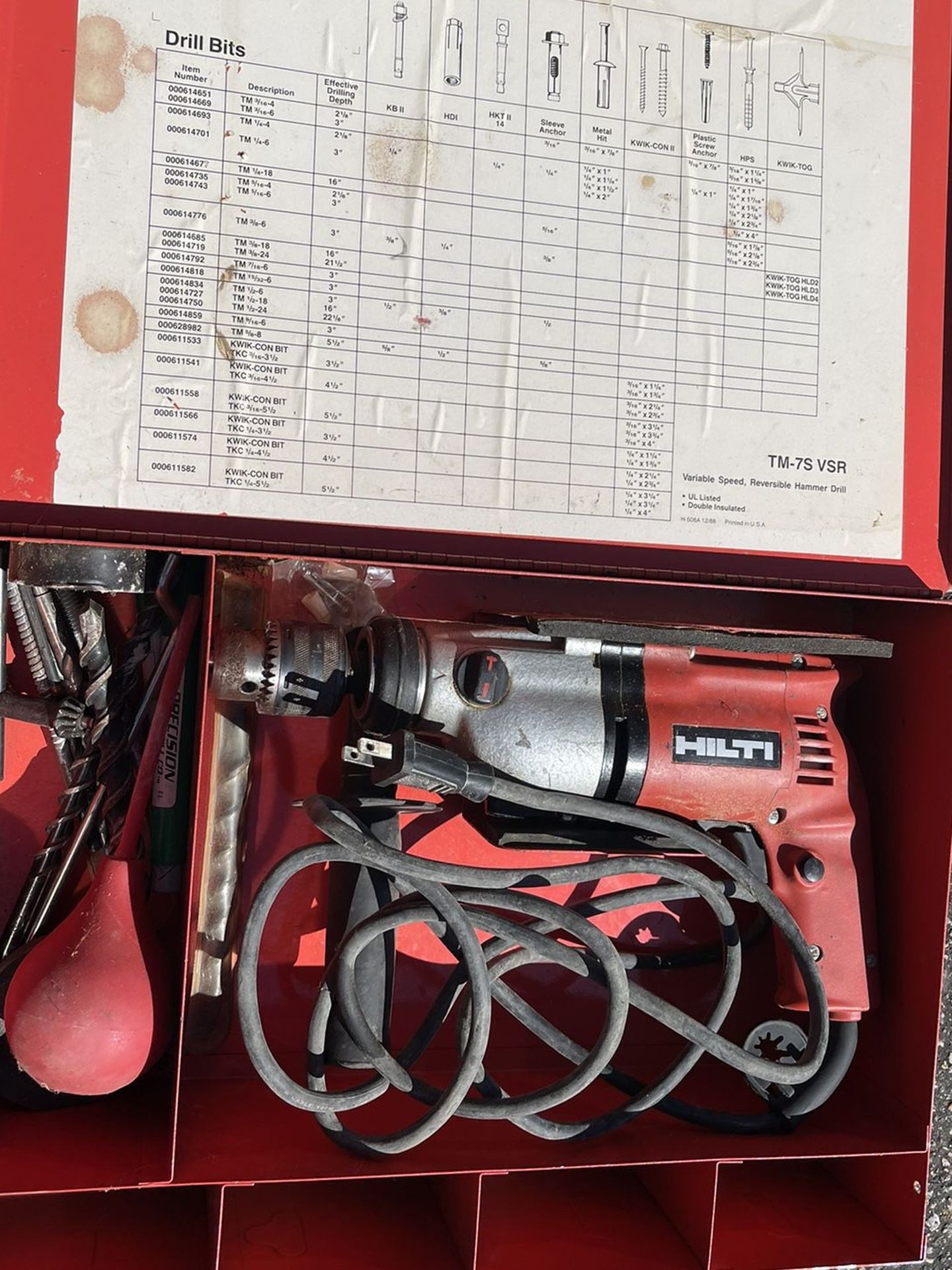 Hilti TM-7S VSR Variable Speed Hammer Drill