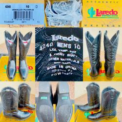LAREDO 4240 Men's Paris Collection Western Trucker Boot - Like New In Box -  10D