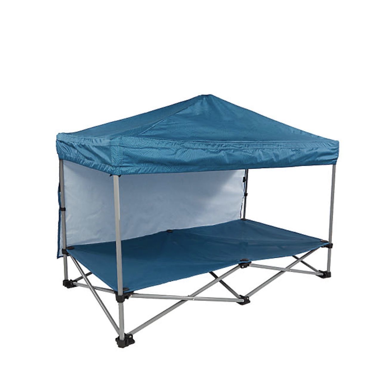 Dog Arcadia Trailâ„¢ Elevated Canopy Cot with Water-Resistant Roll-Down Sunshade