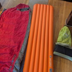 Big Agnes Sleeping Bag And Air Core Sleeping Pad