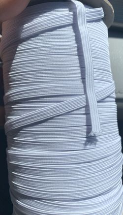 10 yard minimum $2. A yard white elastic for face mask