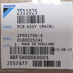 DAIKIN INDUSTRIES (contact info removed) HVAC SYSTEM PCB MAIN BOARD ASSEMBLY