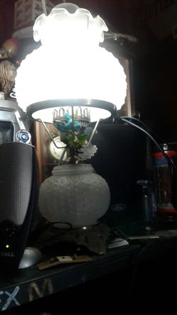 Pair antique lamps
