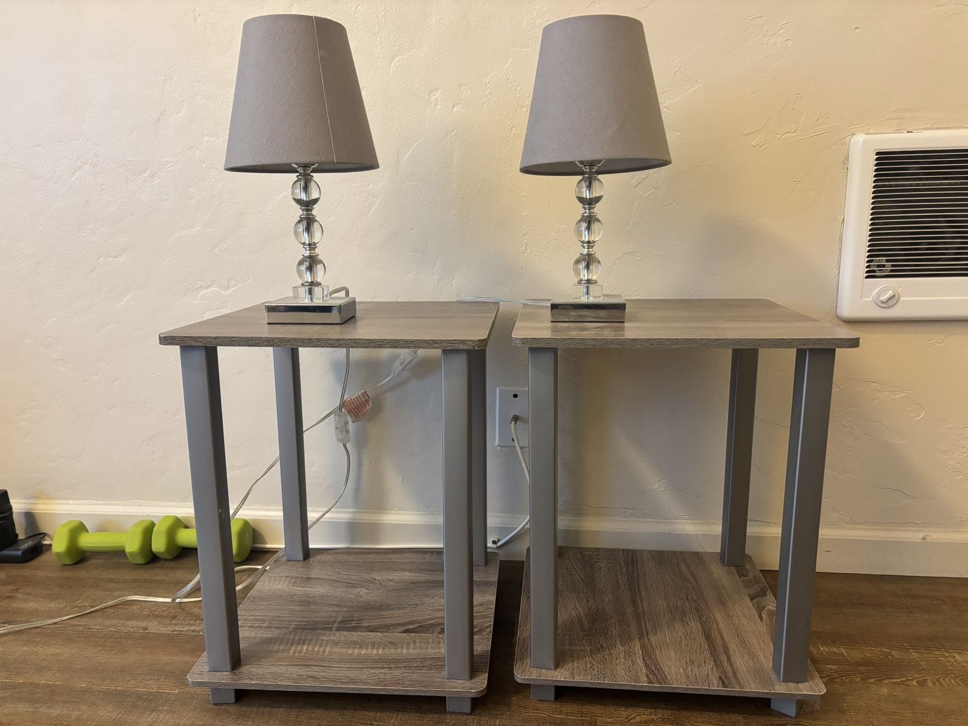 Crystal Lamps And end Table