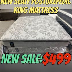 NEW SEALY POSTUREPEDIC KING MATTRESS 
