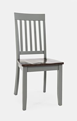 Decatur Lane Grey/Autumn Brown Slatback Chair (Set of 2)