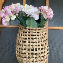 basket with flowers 