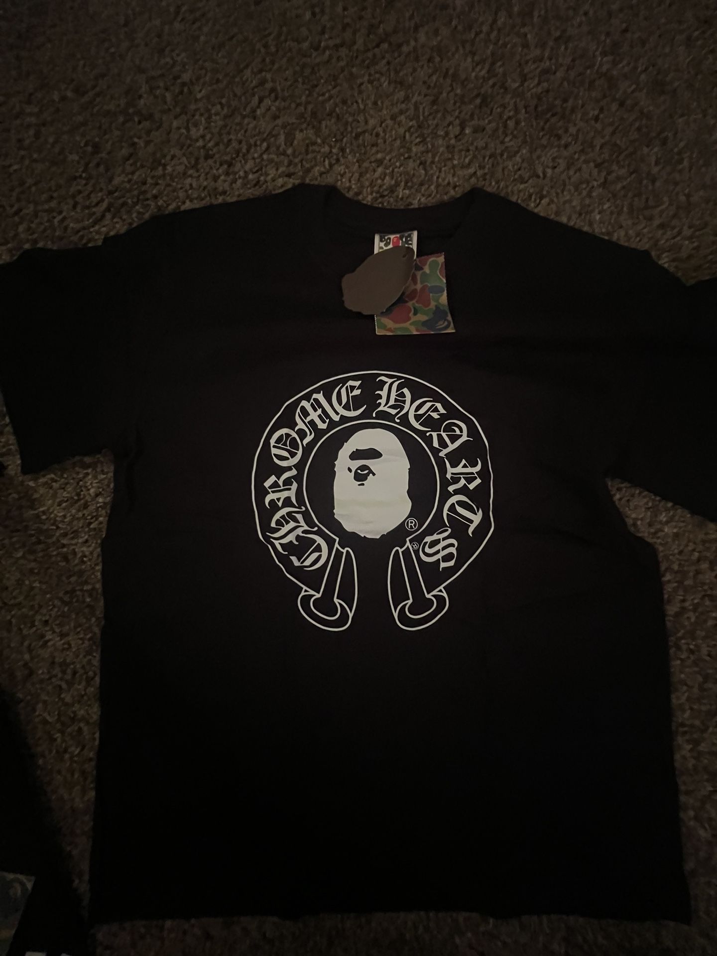 Black Bape X Chrome Hearts Tee Shirt