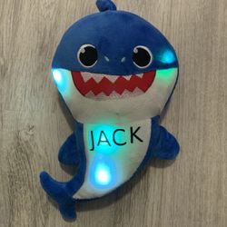 Personalized Baby Shark Plush Singing LED Light Plush Toys Music Doll English Song Toy Gift