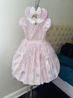 Disguise Girl's Disney 100 Minnie Mouse Dress & Deluxe Ears Pretend Play Costume