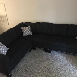 Logan Black Reversible Sectional / couch /Living room set