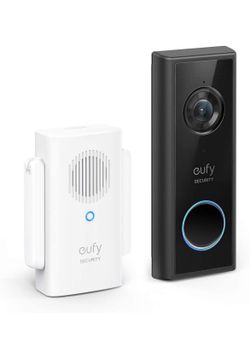eufy Security, Battery Video Doorbell Kit, Wire-Free Doorbell, Free Wireless Chime, Wi-Fi Connectivity, 1080p-Grade Resolution, No Monthly Fees, 120-d