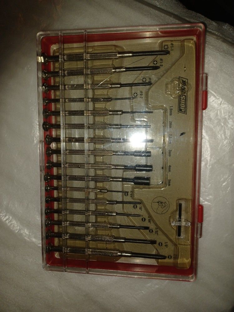 TOOLSHOP 16 PIECE,JEWELRY SIZE PHILLIPS AND REGULAR AND METRIC NUT,AND HEX HEADED