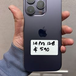 Iphone 14 pro 128gb unlocked with store warranty and receipt 