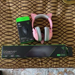 Razer Peripherals- Headset Mouse and Mousepad